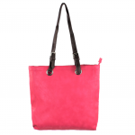 9033 - HOT PINK  LEATHER SHOPPING BAG